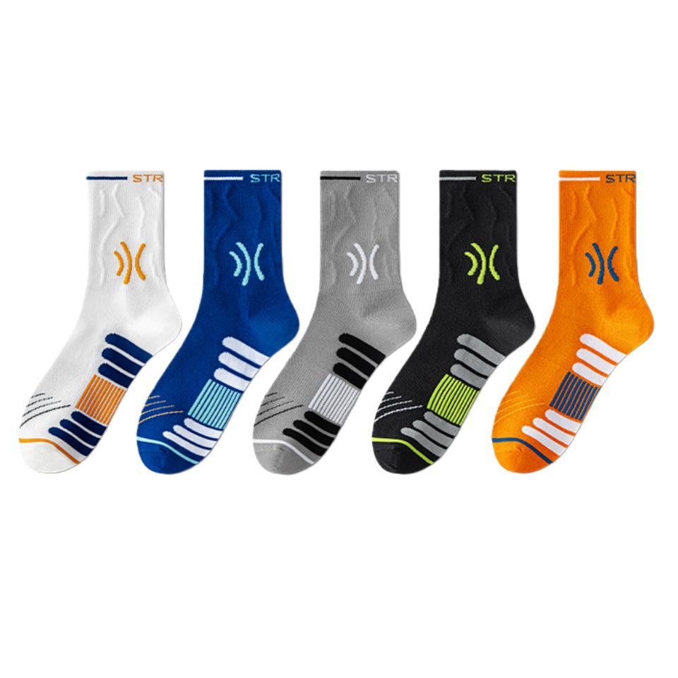 Men's Mid-Calf Running & Basketball Socks - Spring/Autumn Style