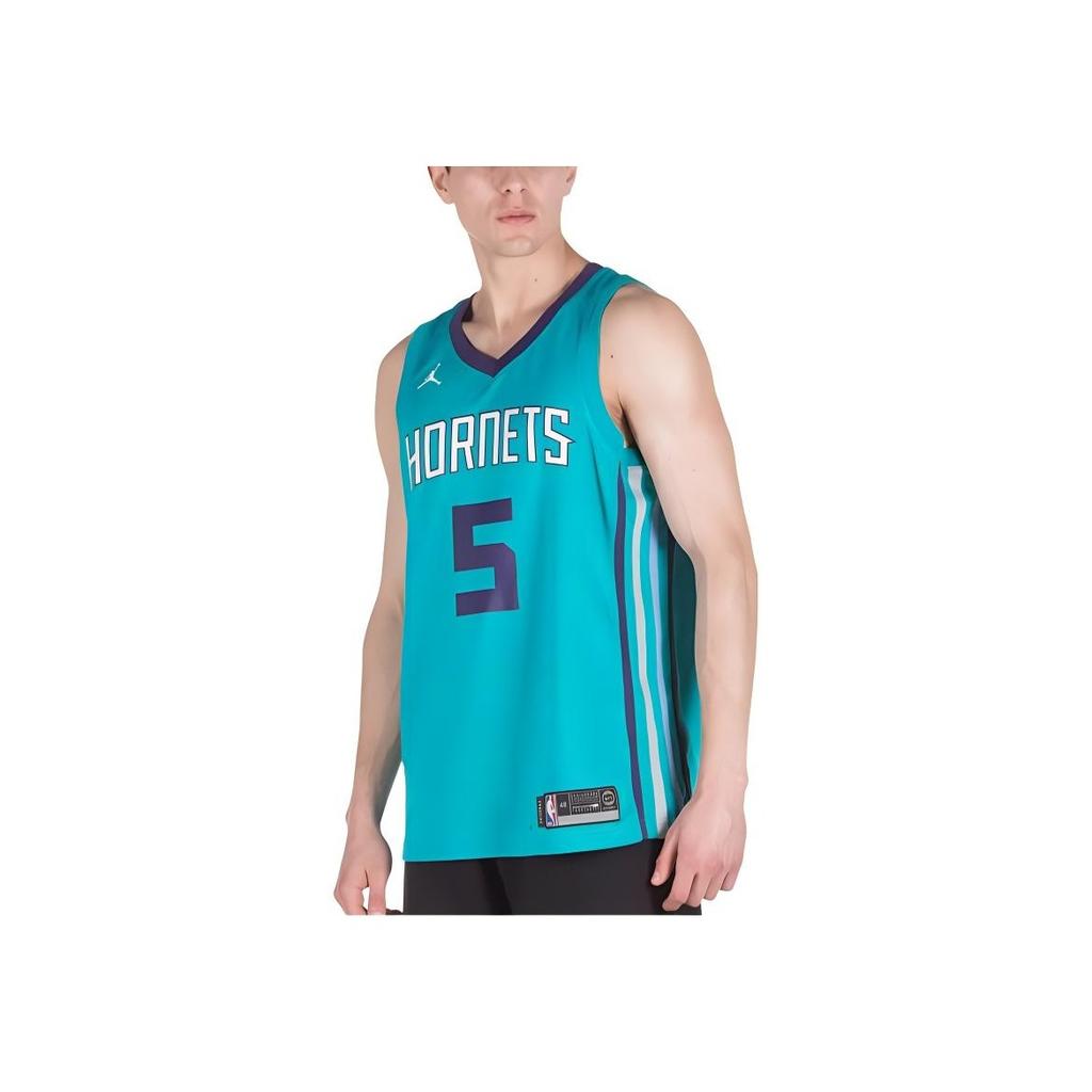 Jordan NBA Retro Straight-Cut Breathable Quick-Dry Basketball Jersey Men Tops Blue Green 864463-430