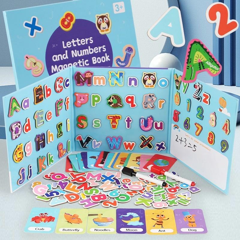 Kids Math Arithmetic Montessori English Magnetic Letters Card Puzzle Spell Games Learning  Educational Toys  Playsetss For Children Gift Presents