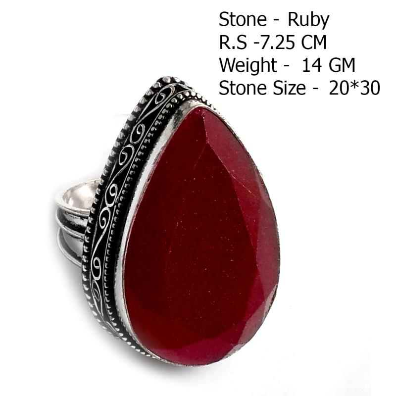 

Настоящее кольцо с рубином Женское ювелирное украшение подарок