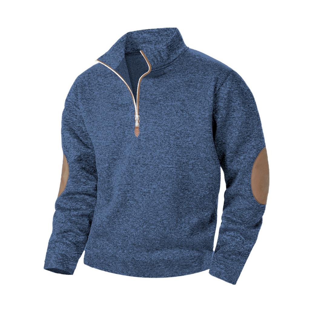 Men's Stand Collar 1/4 Zip Pullover | Casual Fit, Easy- Design Soft Cotton Blend, Breathable | Versatile For Daily, Commute & Leisure