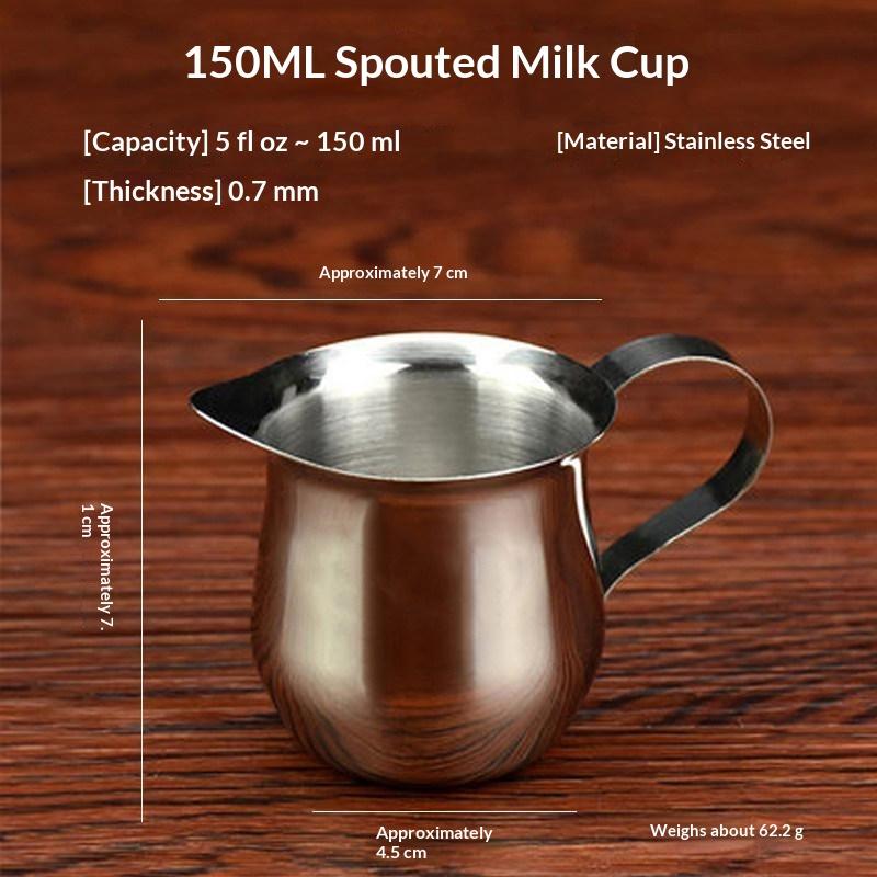 Stainless Steel Coffee Milk Frothing Pitcher Pointed Spout Latte Art Jug For Espresso Coffee Making Home Barista Use