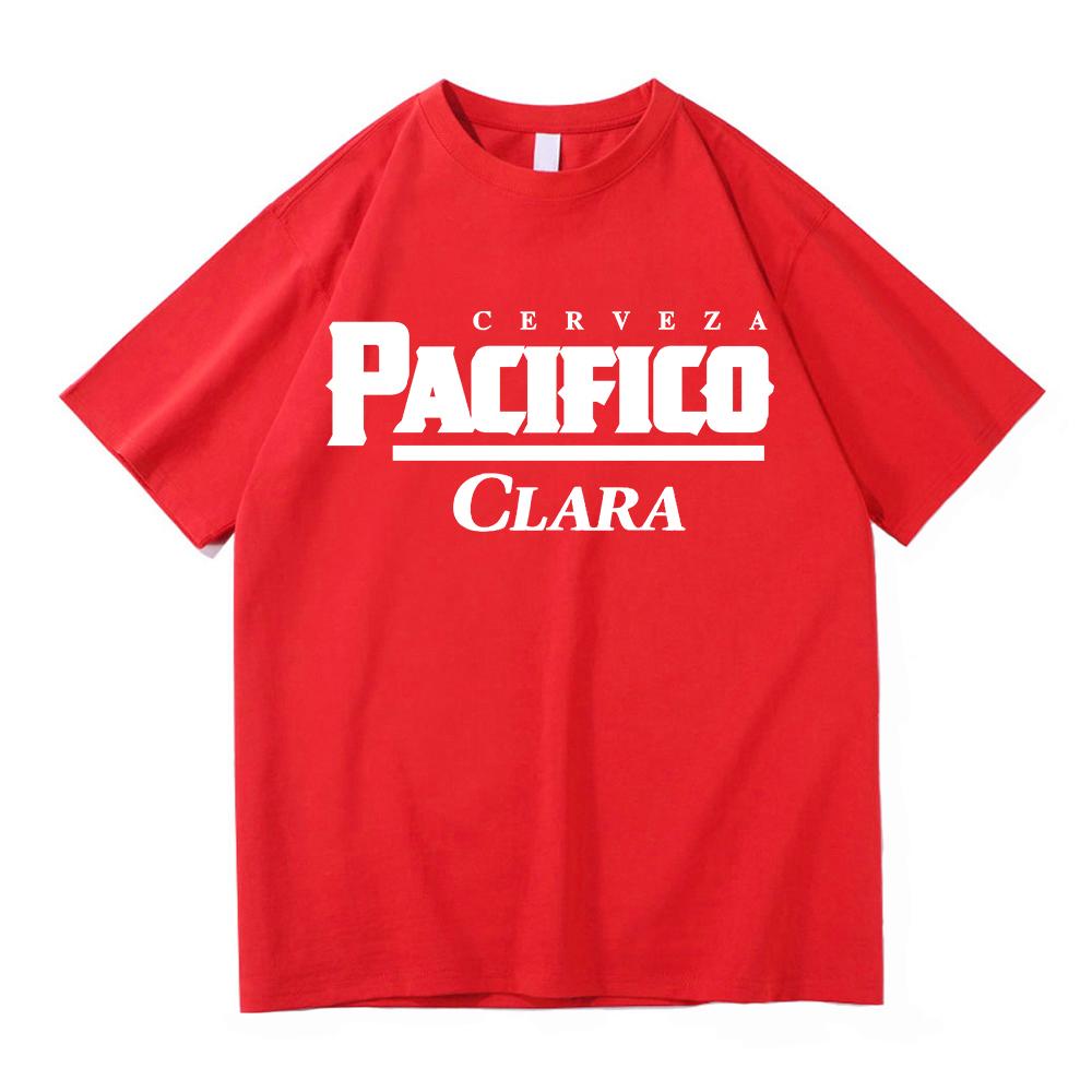 

La Cerveza Del Pacifico Beer T Shirt Men/Women Aesthetic Cerveza Pacífico Clara Tshirt Vintage 80 s 90 s Cotton Tees Shirts Tops S