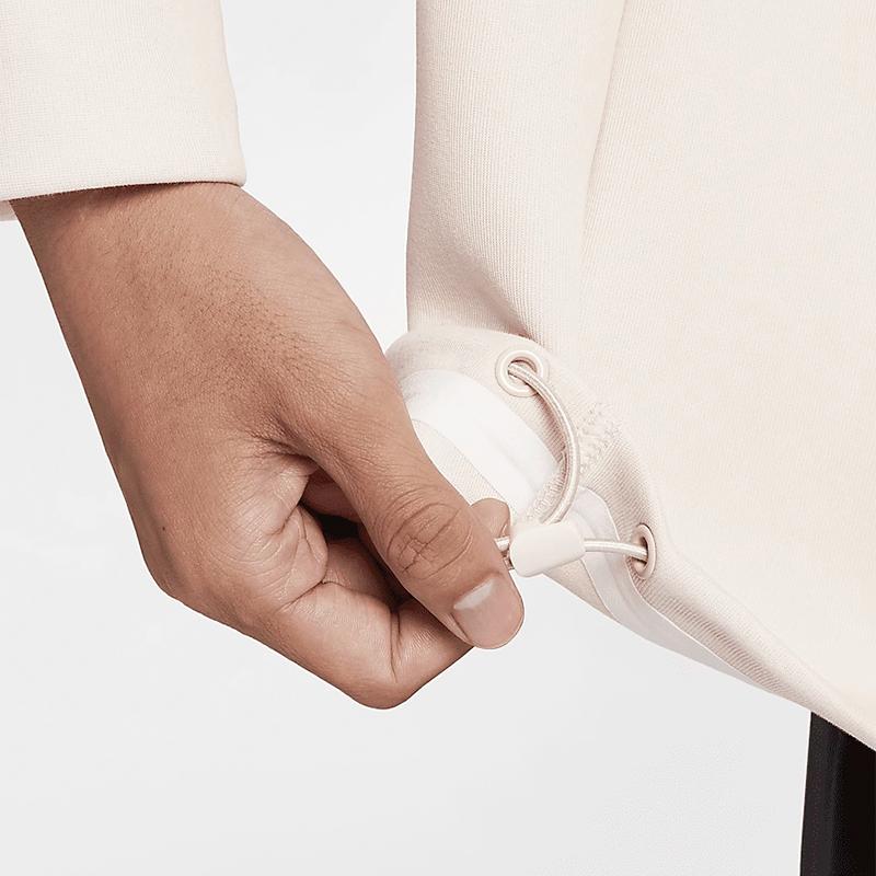 Nike Tech Fleece Reimagined Solid Color Breathable Long Sleeve Polo Shirt Men tops Light-Red-Brown FZ7571-104