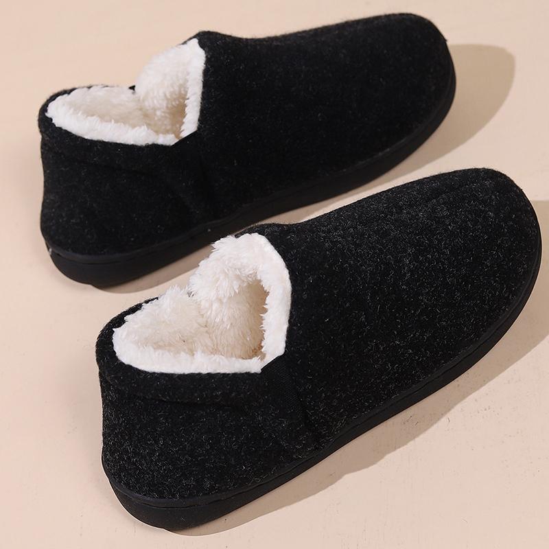 Fashion Light Non Slip Cotton Slippers Women Comfort Faux Fur House Cotton Slippers Woman Winter Mix Color Flat Heel Cotton Shoes Mujer
