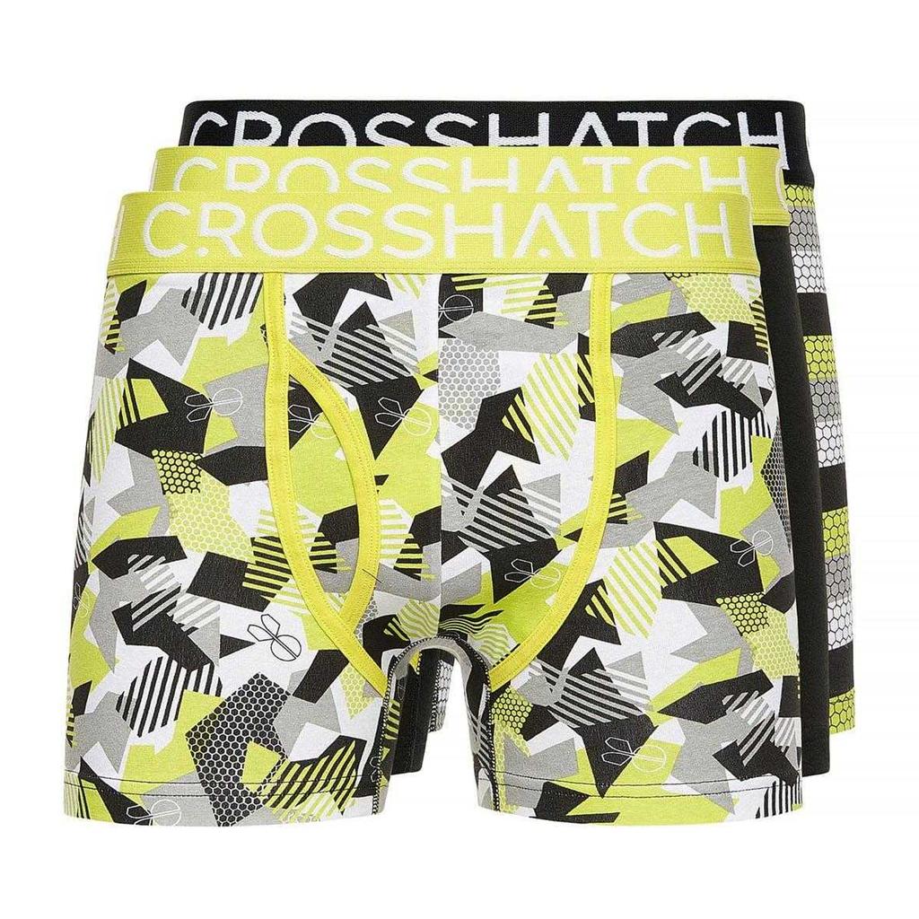 Crosshatch Mens Crystaline Boxer Shorts (Pack of 3)