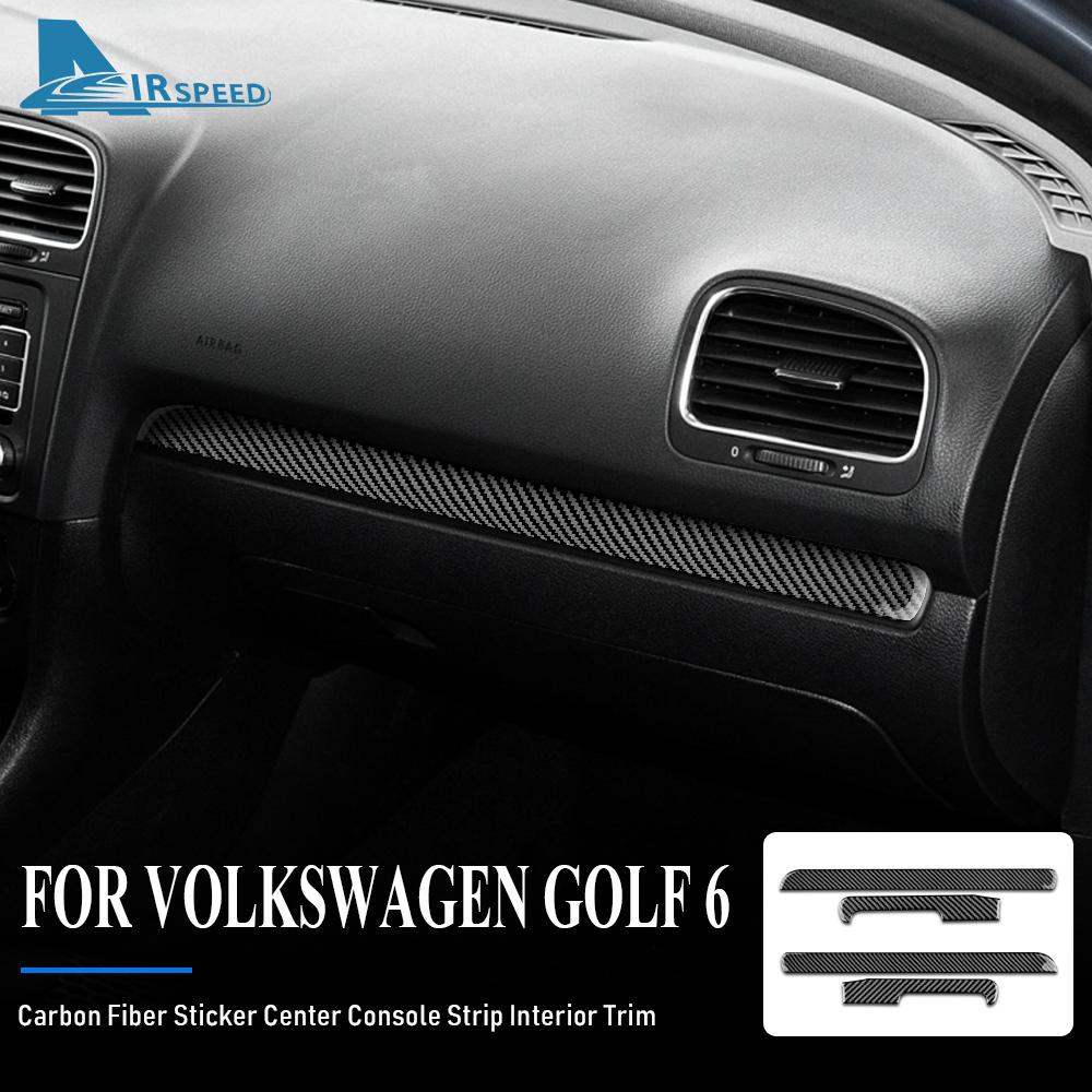 Real Soft Carbon Fiber Sticker LHD RHD for Volkswagen VW Golf 6 GTI MK6 2008 2009 2010 2011 2012 2013 Center Console Interior