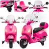Patinete Para Criança Scooter Vespa a Bateria Com Baú Fúcsia Sun Baby