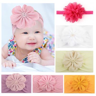 Cute Flower Baby Headband Elastic Newborn Girl Turban Nylon Head Bands For Baby Girls Kids Haarband