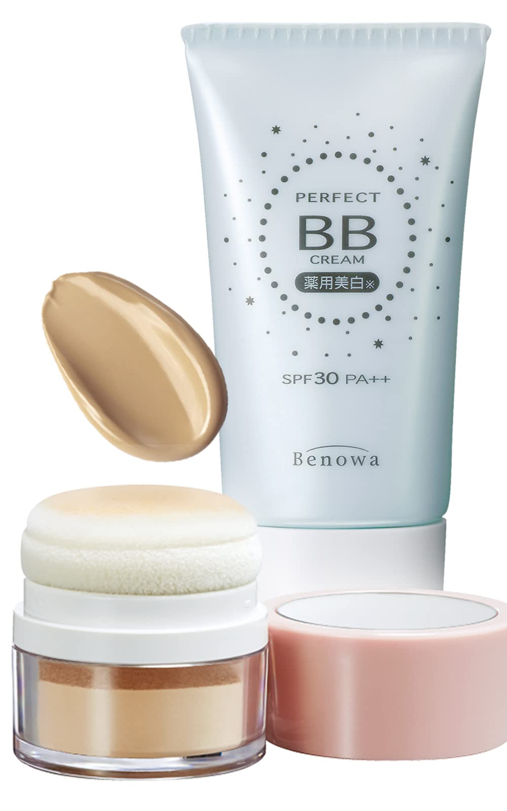 

Super Easy Whitening Makeup Set Medicated Whitening BB Cream x Pompom Powder x 1 UV (Whitening) (30g) 1, (6g) белый