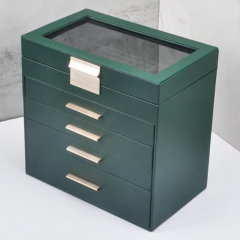 

Роскошная многоярусная шкатулка для украшений для серег, колец, ожерелий и браслетов - Идеальный подарок на день рождения 25x15x25