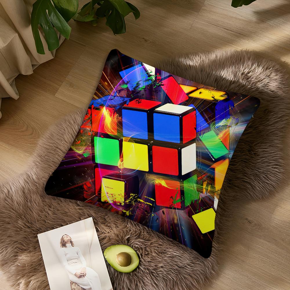 Игровой Рубик Кубик Рубика Наволочка Акцент для Гостиной Диван Поддержка Спины Квадратная Для Отдыха Подушка для Сна ? 40X40cm