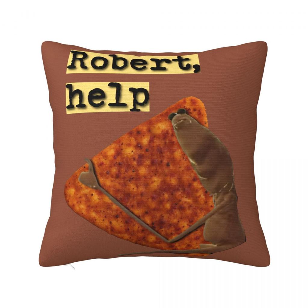 Marcus The Worm Robert Help 5861933095.6072 Square Pillow Cases Cushion Cover Custom Zippered Decorative Pillowcase For Home 18"