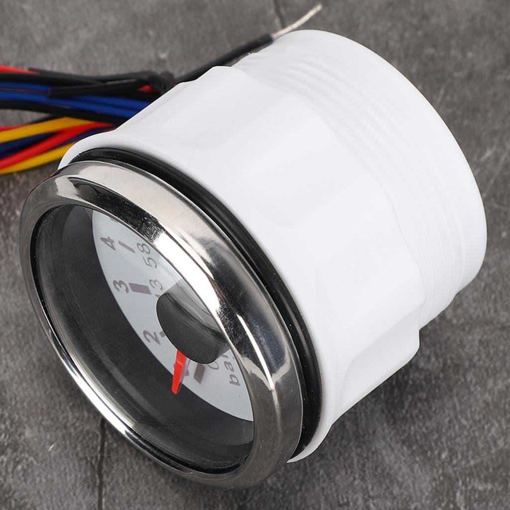 52MMCelsius2in IP67 Oil Pressure Gauge 0‑5BAR 0‑73PSI Meter with Smart Alarm for CarsCelsiusYachtsCelsiusBoats