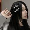 Irregular Y2K Liquid Metal Hairpin Butterfly Zircon Silver Bang Clip Harajuku Hair Clips  Women