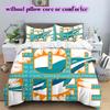 Miami Dolphins Pattern Bedding Quilt Set Quilt Cover Pillowcase Home Decoration Birthday Gift (1 * duvet cover + 2 * pillowcase, without core)