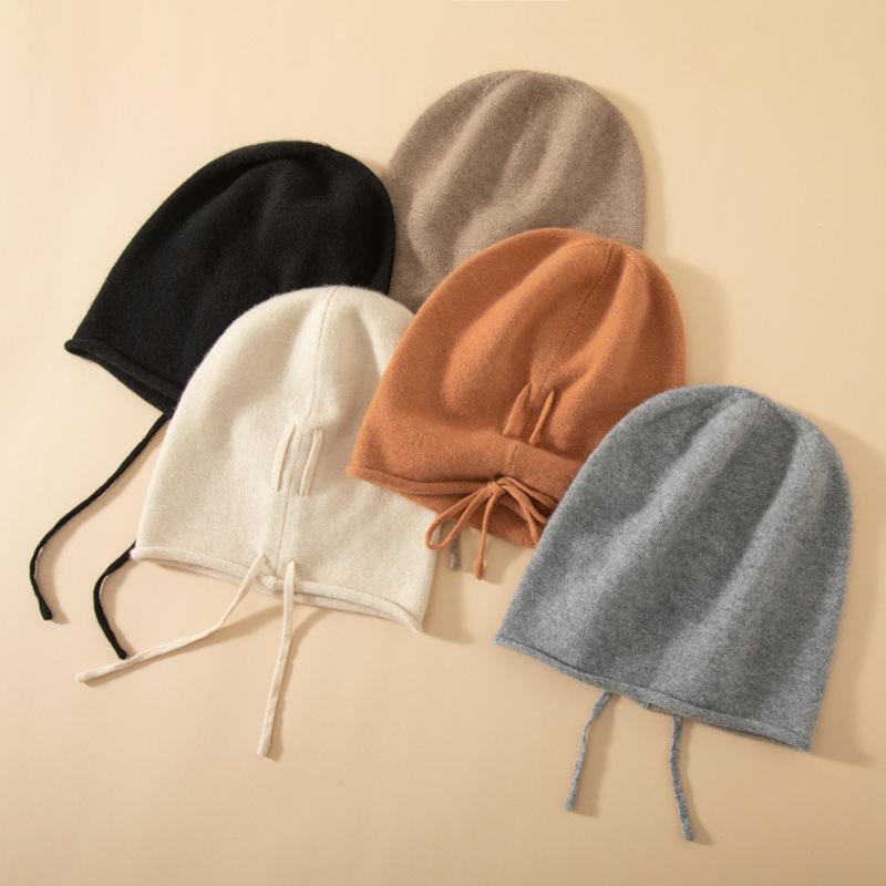 100% Cashmere Women's Elegant Turban Hat - Soft, Warm, Versatile for Autumn & Winter
