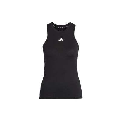 Merke logo trykk stripe rund hals ermeløs tank top dame topper svart HR7815