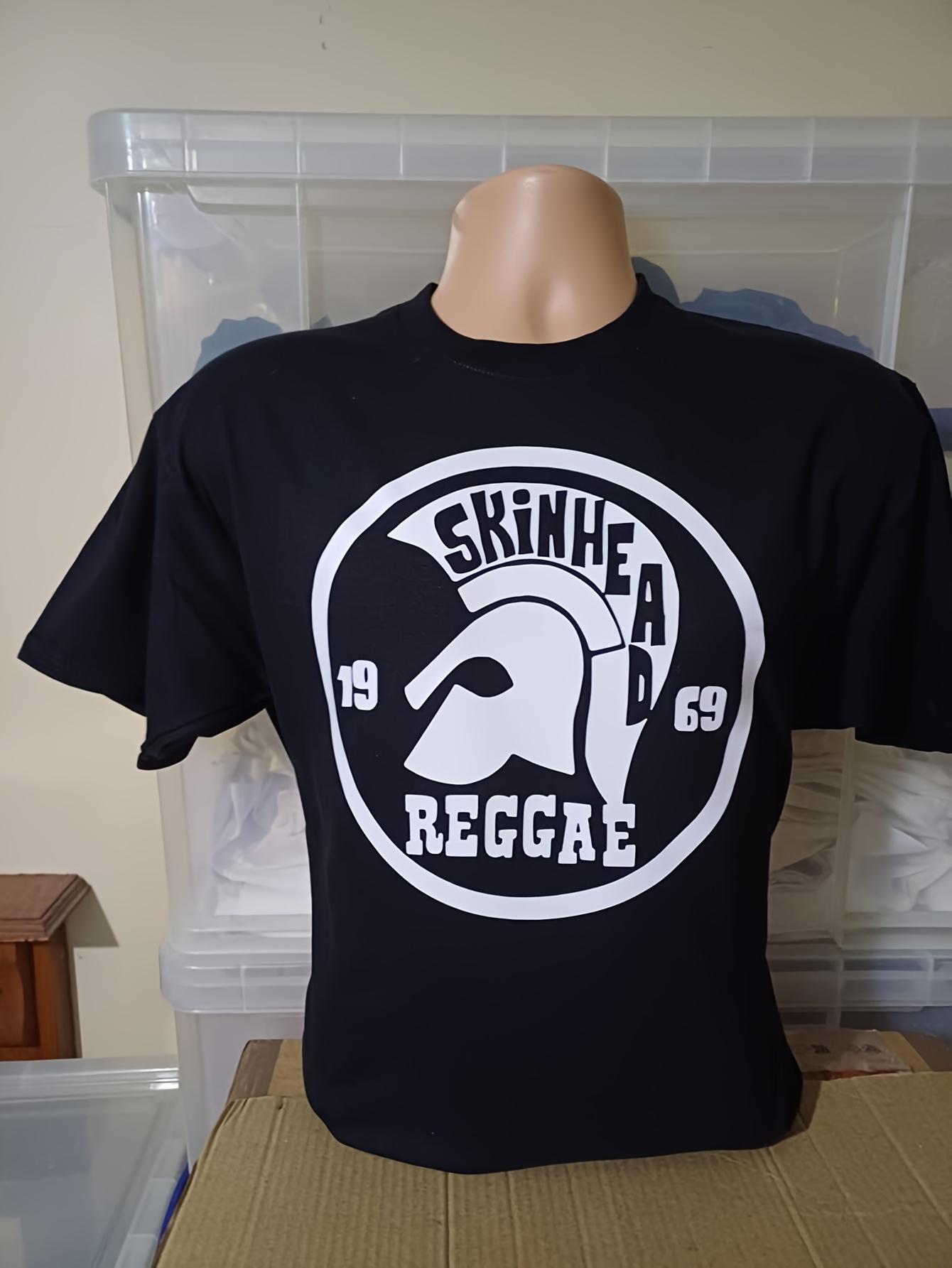 Men s Vintage 1978 Skinhead Scaraburi Band T-Shirt - Spartan Skull & Spiked Headphone Graphic XXXXL