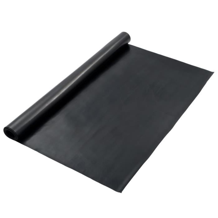 Tapis en caoutchouc antidérapant - vidaXL - 1,2x2 m - 1 mm - Noir - Résistant à l'usure