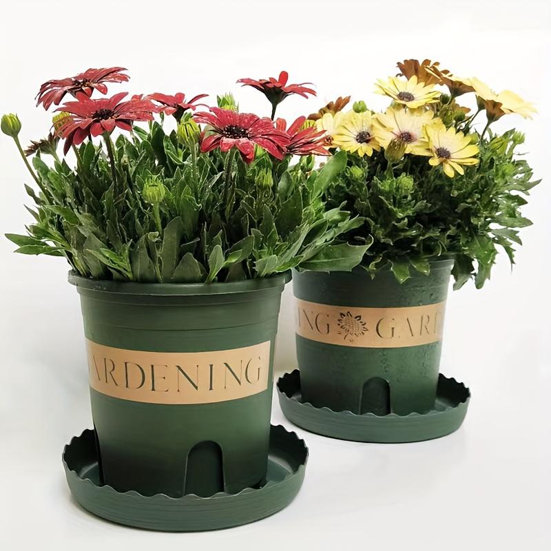 2PCS Flower Pot Tray Plastic Flower Tray Circular Bottom Support Flower Pot Base