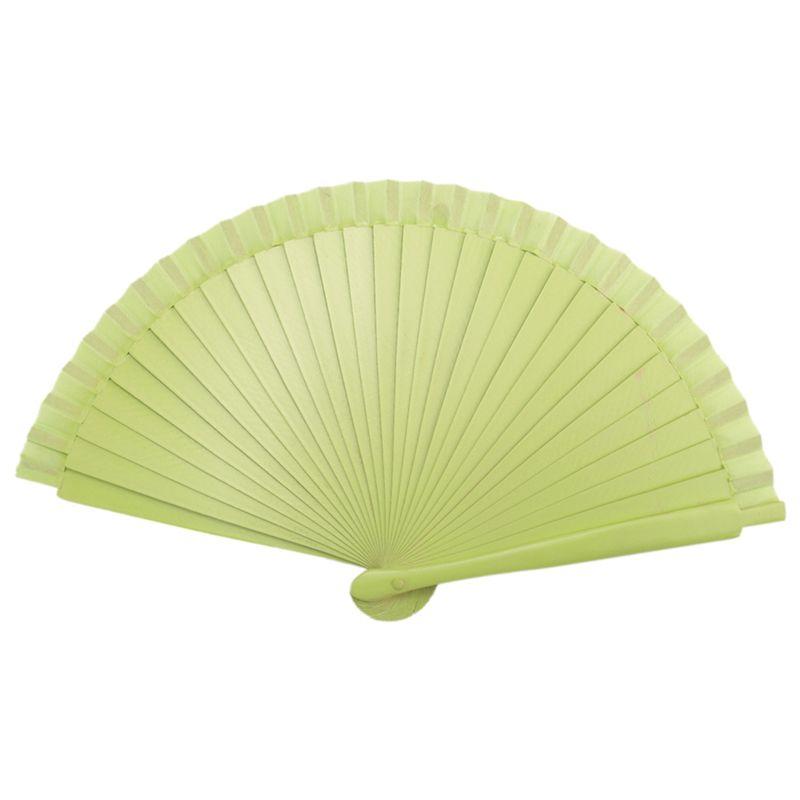 M-Modern-Plain Pure Wood Folding Fan Modern Classical Dance Performances Hand Fan Art Craft Home Ornaments