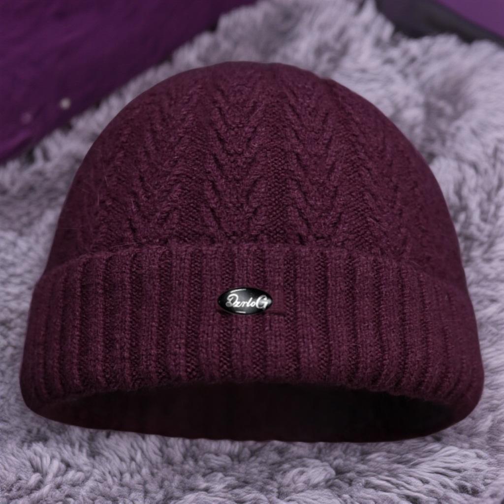 

Новая зимняя шапка для женщин среднего и пожилого возраста, бабушкина хлопковая шапка, вязаная шапка для защиты ушей матери, шерстяная шапка с плюшевой подкладкой для пожилой женщины