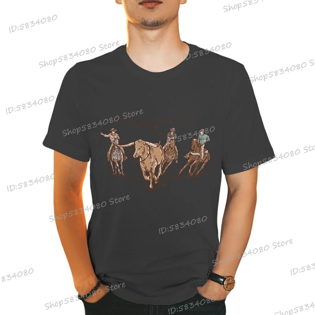 90s Vintage Cowboy TShirts Tops Retro Rodeo Outfit Gifts TieDye Fashion Summer Clothes Wild West Cowboy Short Sleeve Tshirt