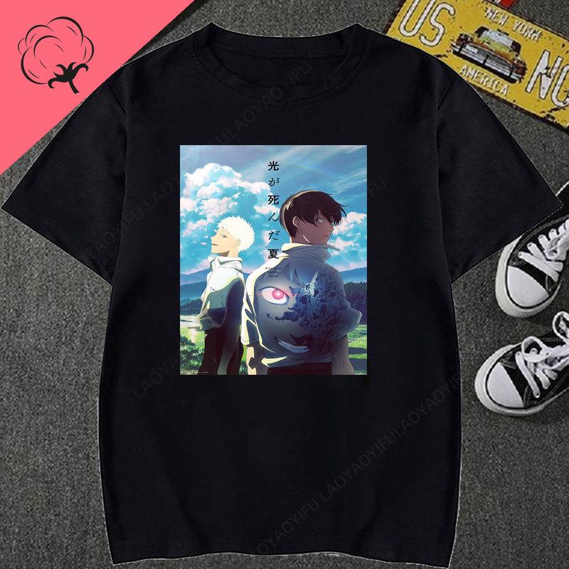 The Summer Hikaru Died Ga Shinda Natsu Aninme Shirt Cotton Crewneck Popular Hot Sale Cartoon Streetwear Harajuku Camisa Clothes