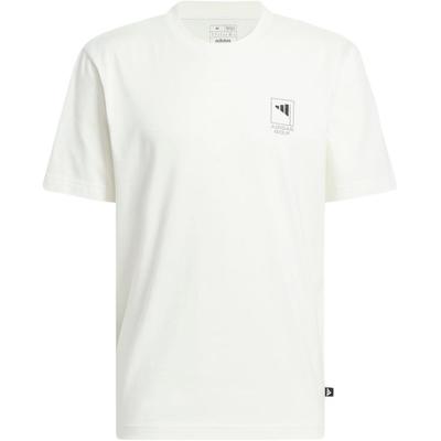 Miękki i Wygodny Wszechstronny T-shirt z Krótkim Rękawem i Okrągłym Dekoltem Męskie Topy Biały JI9461