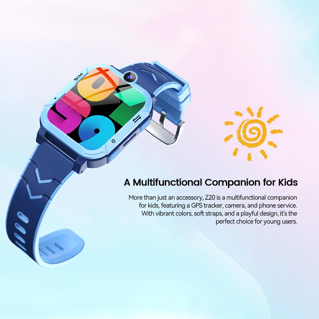 Blackview Smartwatch per bambini Z20, Videochiamata 4G, Localizzatore GPS, Batteria 800mAh, Impermeabile IP67, Chiamata SOS