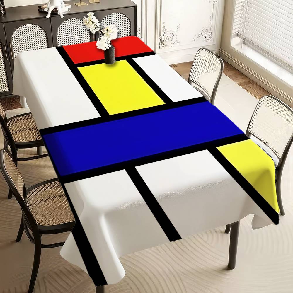 Art P-Piet CC-ornelies M-Mondrian Tablecloth Home Dinner Table Cover Banquet Outdoor Party Cover Hotel Decoration Tablecloths