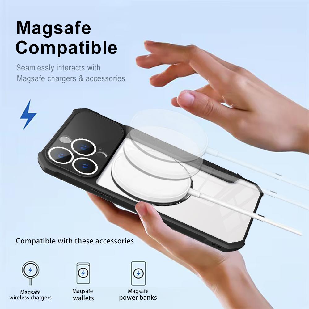 Flip Wallet Magnetic Leather For Magsafe Case For Iphone 14 Pro Max 13 12 11 Xr X Xs 14plus Card Slots Stand Transparent Cover