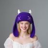 Japanese Popular Funny Devil Corner Crochet Knitted Beanie Hat Handmade Cute Long Ear Warm Cover Warm Wool Hat Spot