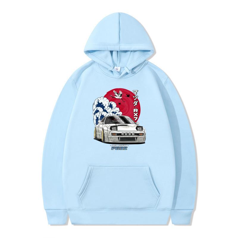 Unabhängige Station Herbst und Winter Neues Auto Lockeres Oberteil Mode Lässiger Kapuzenpullover Herren- und Damenbekleidung