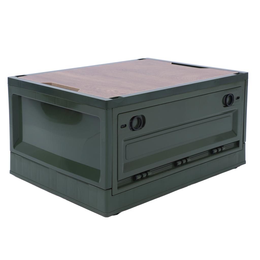 Foldable Camping Storage Box with Lids Versatile Stackable Movable Portable Camping Storage Bin