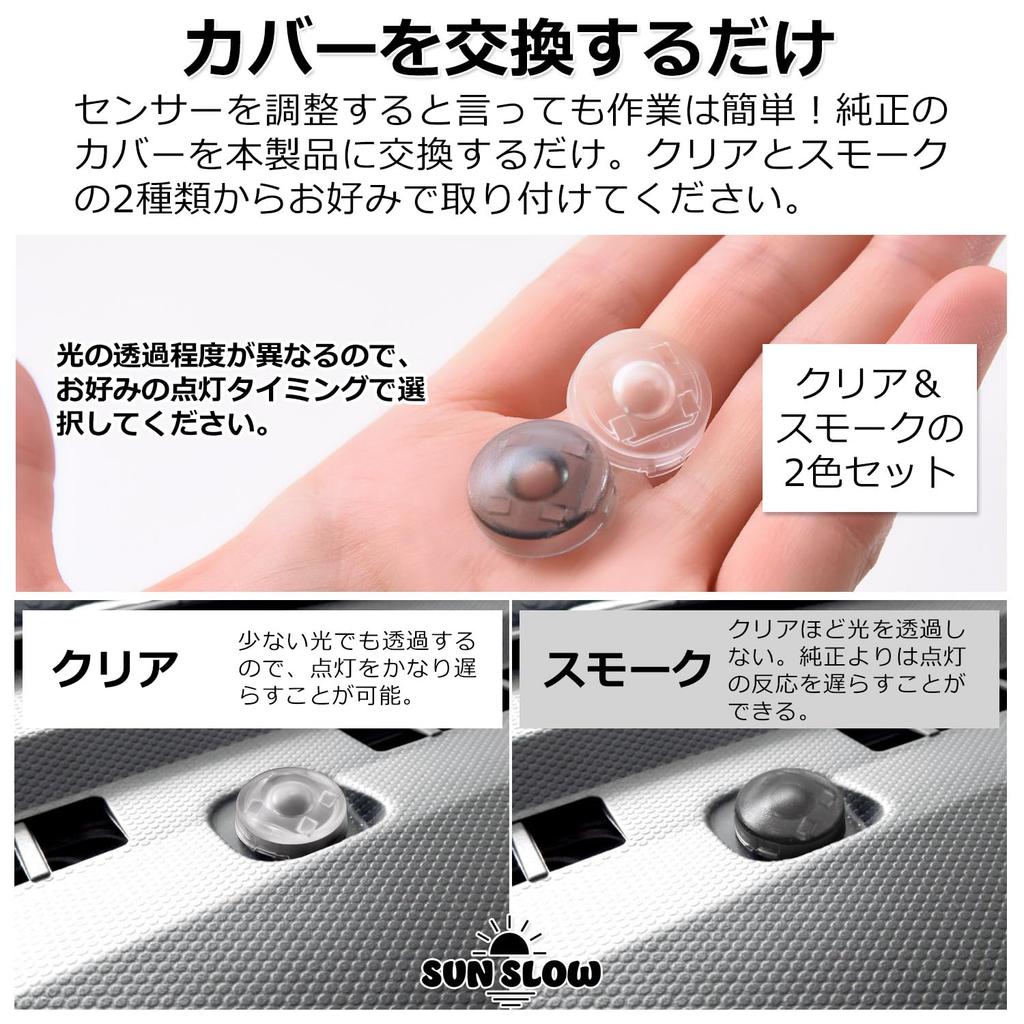 [SunSlow] Auto Light Sensor Cover for Toyota Daihatsu 0.7 inch (18 mm) 2 Color