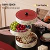 Retro Style Snack and Fruit Bowl - Large Capacity with Divided Sections for Home Decor