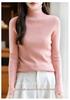 Women's Striped Wool High-Neck Sweater – Knitted Autumn/Winter Pullover Top