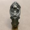 Adjustable Sterling Vintage Double-Faced Eye Carved Ring Men Women Geometric Asymmetrical Gothic Style