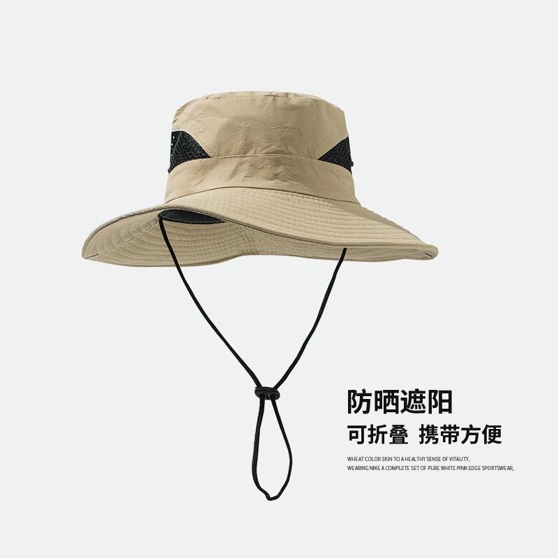 Bucket hat outdoor men's hat summer thin anti-ultraviolet women's sunshade quick-drying sunscreen breathable mountaineering hat