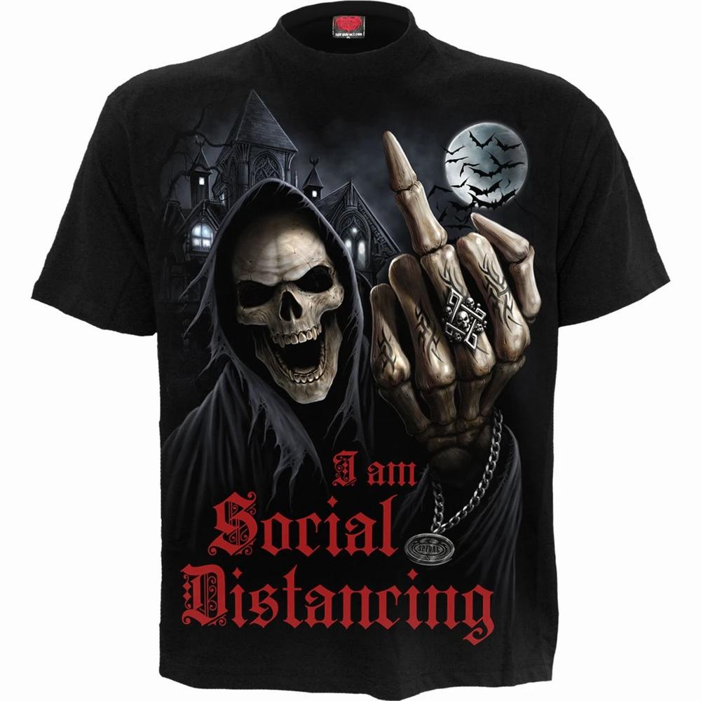 

Черная футболка унисекс Social Distance S