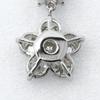 Flour Necklace Pt850Platinum/Pt900Platinum/diamond Flour 4.8g Women Used