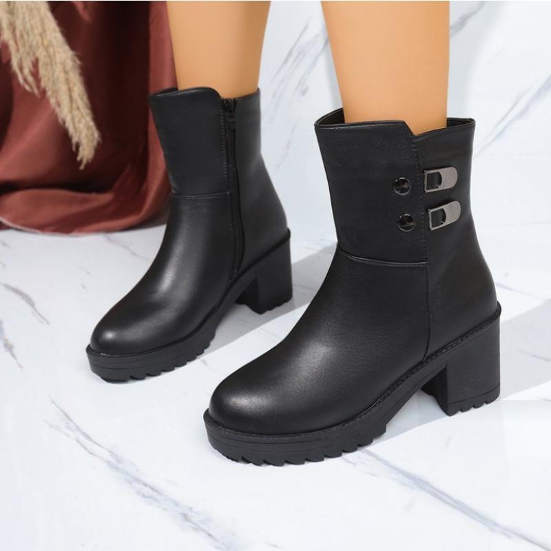 

Fashion 2025 Marton Boots Women Leather Dress Boots Women s Fashion Large Women s Ankle Boots 35 чёрный