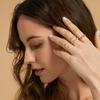 rings 100% 925 Sterling Silver Heart Gold Gemstone Zircon Wedding Engagement Ring for women Fine Jewelry