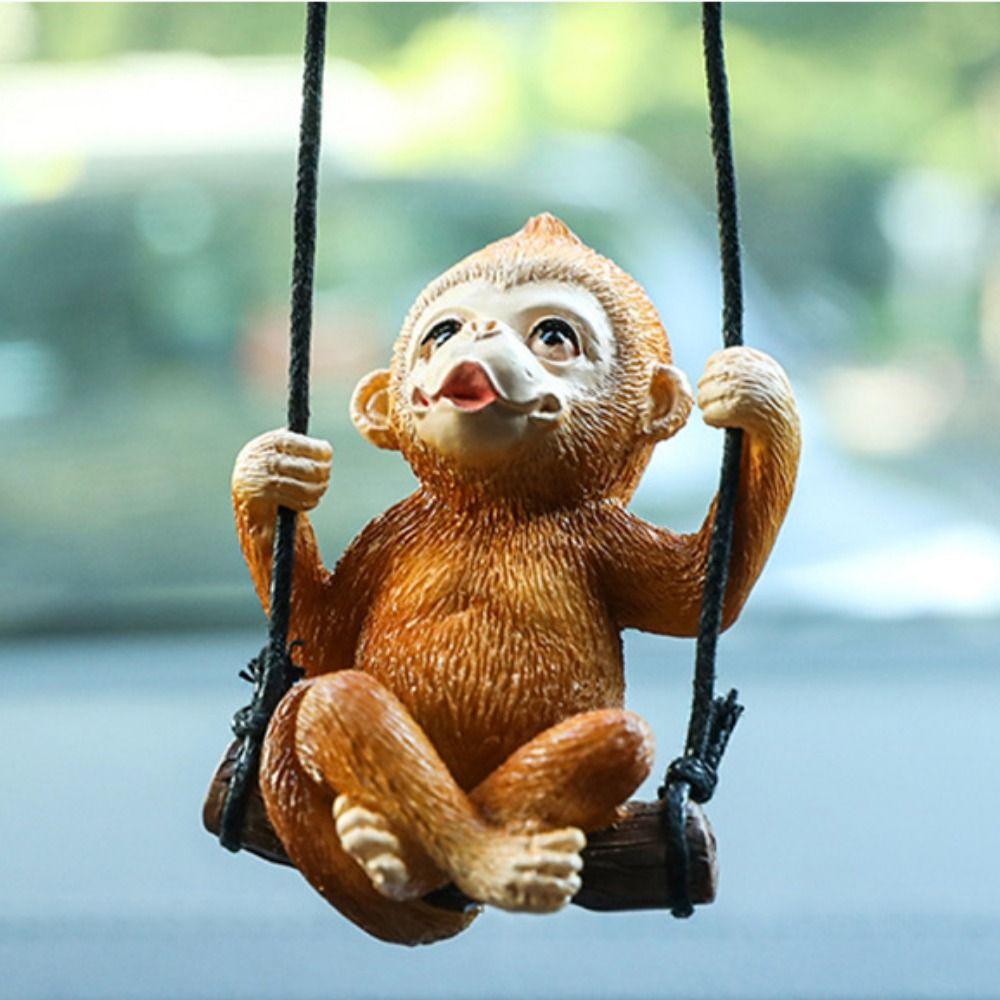 Labrador Dog Rear View Mirror Hanging Swing Rearview Mirror Ornament Car Window Pendant Decoration