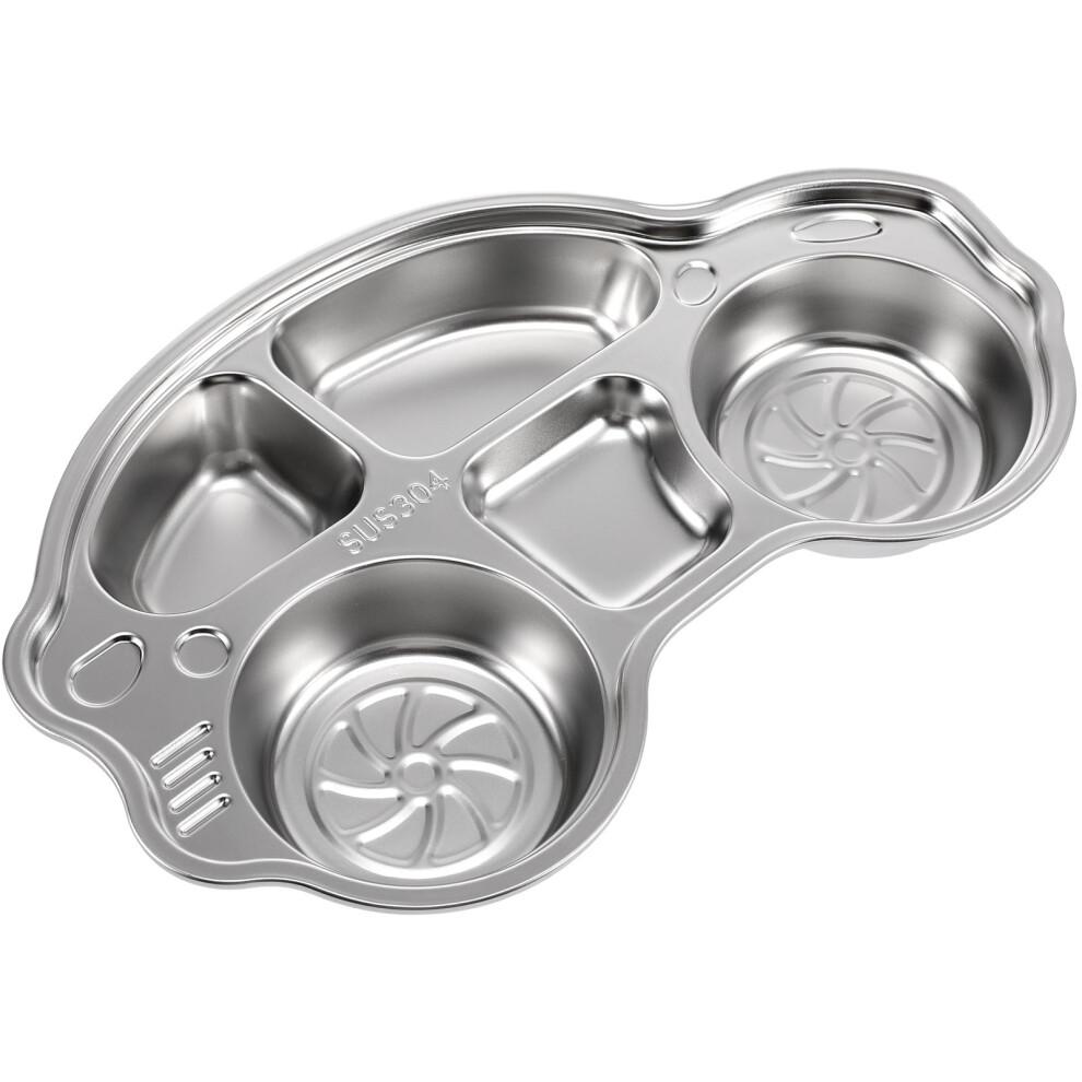 Compartment Dinner Plates Divided Plate Stainless Steel 1pack