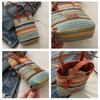 New Contrasting Color Straw Messenger Bag All-match High Capacity Straw Crossbody Bag Light Weight Weave Beach Bag Daily Use