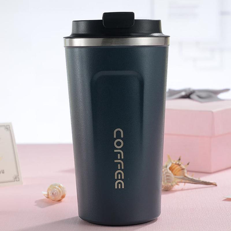 510ml Double Stainless Steel Coffee Thermal Mug With Lid Thermos Bottle Car Vacuum Flask Milk Juice Water Bottle Gift Cup