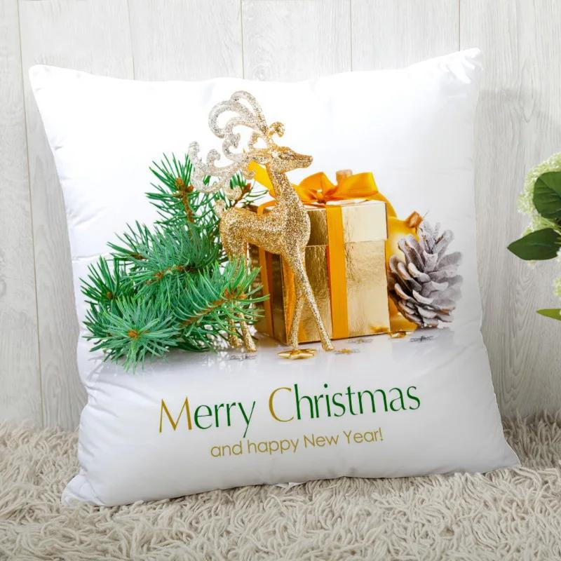 Custom Decorative Pillowcase Christmas Square Zippered Pillow Cover 35X35,40x40,45x45cm(One Side)